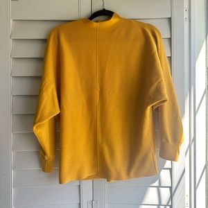 Anthropologie Mock Neck Yellow Sweater